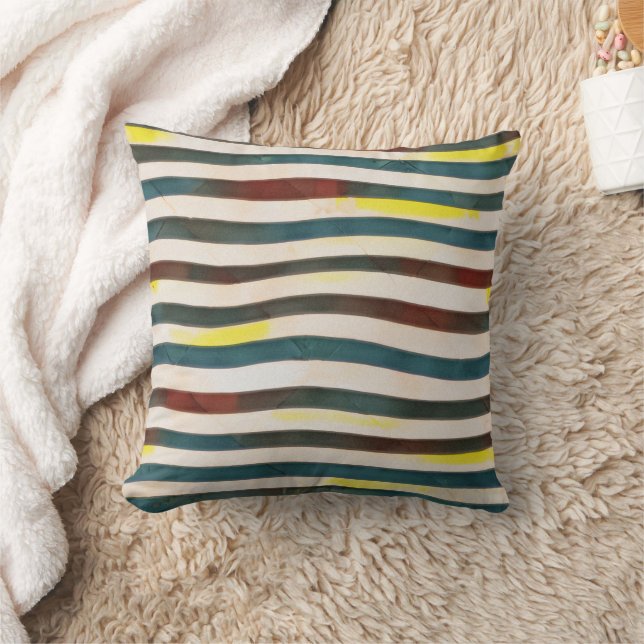 Moderne elegante schattige Streifen Kissen (Decke)
