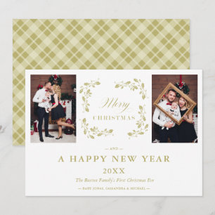 Moderne elegante schicke Weihnachten 2 Fotos Famil