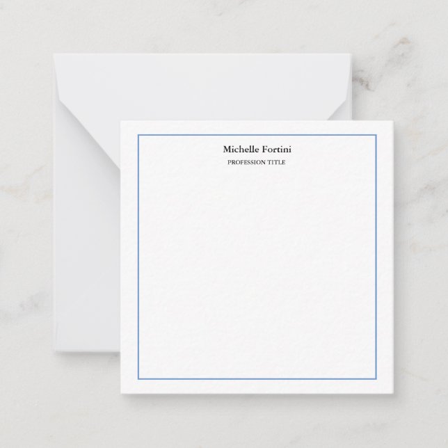 Moderne Elegante Schlicht Minimalistisch Mitteilungskarte (Vorderseite)
