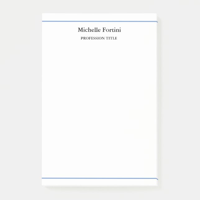 Moderne Elegante Schlicht Minimalistisch Post-it Klebezettel (Vorderseite)