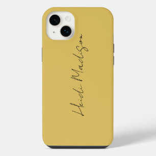 Moderne Elegante Schlichte, einfache Goldfarbenkal iPhone 14 Plus Hülle