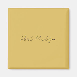 Moderne Elegante Schlichte, einfache Goldfarbenkal Magnet