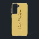 Moderne Elegante Schlichte, einfache Goldfarbenkal Samsung Galaxy Hülle<br><div class="desc">Trendy Retro Stilvorlage für alle Anforderungen.</div>