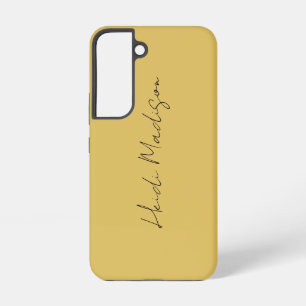 Moderne Elegante Schlichte, einfache Goldfarbenkal Samsung Galaxy Hülle