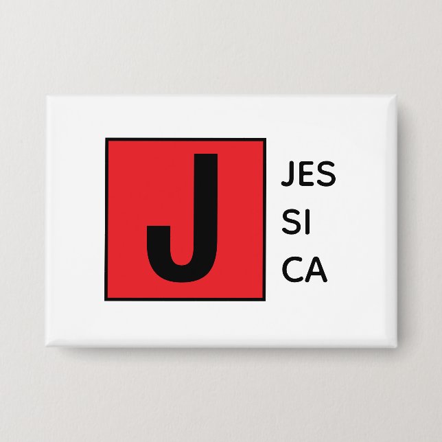 Moderne elegante schlichte professionelle Monogram Button (Vorderseite)