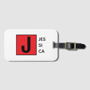Moderne elegante schlichte professionelle Monogram Gepäckanhänger