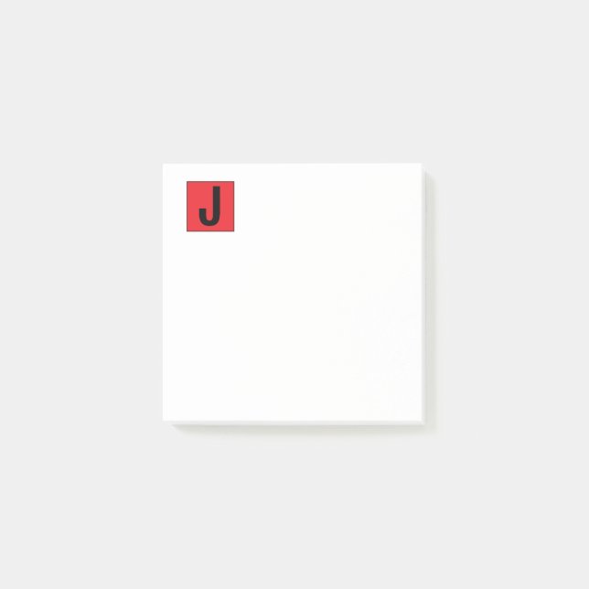 Moderne elegante schlichte professionelle Monogram Post-it Klebezettel (Vorderseite)