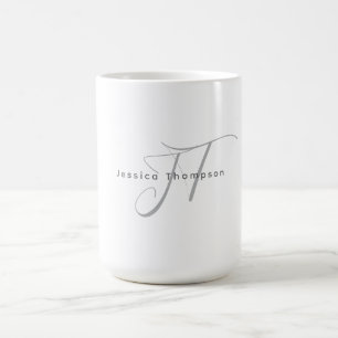 Moderne elegante schlichte professionelle Namensmo Kaffeetasse