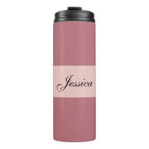 Moderne Elegante Schlichte Rose Gold Ihr Name Thermosbecher