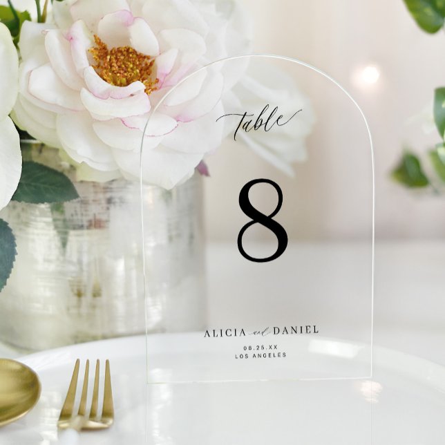 Moderne, elegante, schlichte, schwarze Drehbuchsch Acryleinladungen (Von Creator hochgeladen)