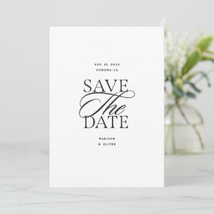 Moderne elegante Schrift Foto Save The Date