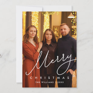 Moderne elegante Schrift, Frohe Weihnachten Famili