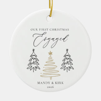 Moderne elegante Schrift Hochzeitsgeschenk Keramik Ornament