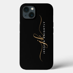 Moderne Elegante Schrift Monogramm Initialen Schwa iPhone Hülle