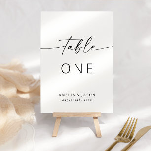 Moderne elegante Schrift Tischnummer