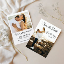 Moderne elegante Schriftzug-Foto-Hochzeit