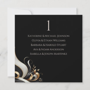 Moderne Elegante Schwarz und Gold Einladung