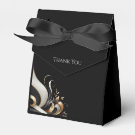 Moderne Elegante Schwarz und Gold Geschenkschachtel