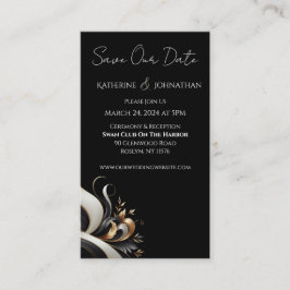 Moderne Elegante Schwarz und Gold Visitenkarte