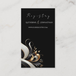 Moderne Elegante Schwarz und Gold Visitenkarte