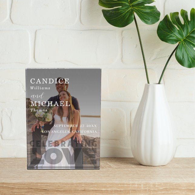 Moderne, elegante Schwarz-Weiß-Foto-Hochzeit Fotoblock (Von Creator hochgeladen)