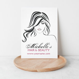 Moderne Elegante Schwarz-Weiß-Friseuse für Mädchen Flyer