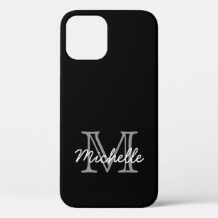 Moderne Elegante Schwarz-weiß handgeschriebene Mit Case-Mate iPhone Hülle