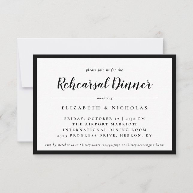 Moderne Elegante Schwarz-Weiß-Probe (Vorderseite)