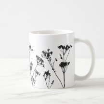 Moderne elegante Schwarz-weiße Wiesen-Blume