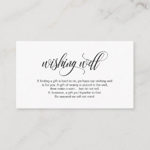 Moderne Elegante, schwarze Schrift, Hochzeit wünsc Begleitkarte