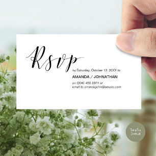 Moderne Elegante, Schwarze Schrift, Party UAWG Begleitkarte