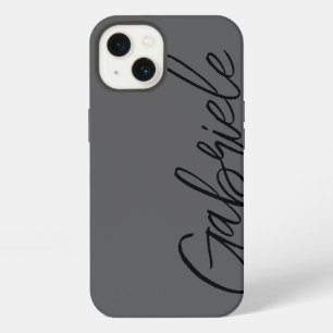 Moderne elegante schwarze Schriftzug-Monogramm iPhone Hülle