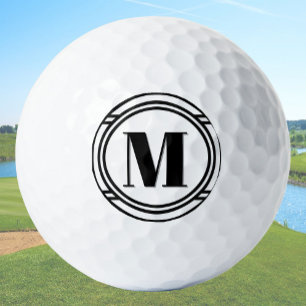 Moderne elegante schwarze und weiße benutzerdefini golfball