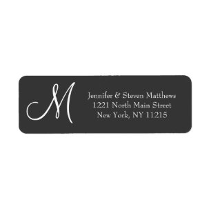 Moderne elegante Schwarzweiss-Monogramm-Namen