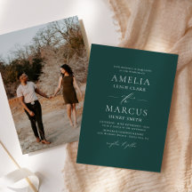 Moderne, elegante Script-Aquamarine Hochzeit
