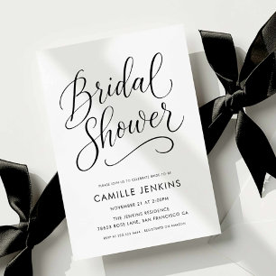 Moderne elegante Script Bridal Dusche Einladung