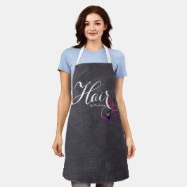 Moderne, elegante Script Chalkboard Hair by You Schürze