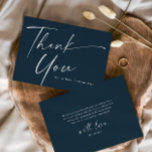 Moderne, elegante Script-Hochzeit Dankeskarte<br><div class="desc">Moderne,  elegante Script Hochzeit danke Ihnen Karte. Klicken Sie auf die Schaltfläche Personalisieren,  um dieses Design mit Ihren Details anzupassen. Um die Hintergrundfarben und Schriftart zu ändern,  klicken Sie auf die Schaltfläche Design weiter bearbeiten,  um weitere Optionen zu erhalten.</div>