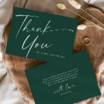 Moderne, elegante Script-Hochzeit Dankeskarte<br><div class="desc">Moderne,  elegante Script Hochzeit danke Ihnen Karte. Klicken Sie auf die Schaltfläche Personalisieren,  um dieses Design mit Ihren Details anzupassen. Um die Hintergrundfarben und Schriftart zu ändern,  klicken Sie auf die Schaltfläche Design weiter bearbeiten,  um weitere Optionen zu erhalten.</div>