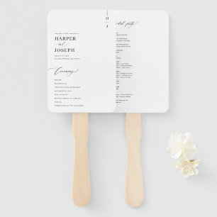 Moderne, elegante Script-Hochzeitsfans Fächer