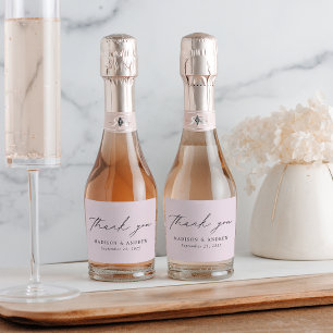 Moderne elegante Script Lavender Wedding Vielen Da