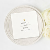 Moderne, elegante Script Minimal Gold Wedding