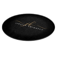 Moderne elegante Script Monogram Initials Black Go