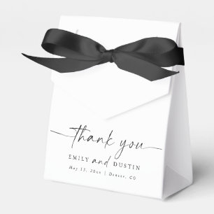 Moderne, elegante Script-Personalisierte Hochzeit Geschenkschachtel