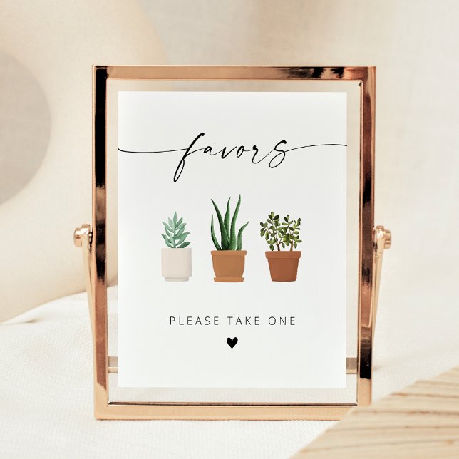Moderne, elegante Script-Pflanze Poster (Von Creator hochgeladen)