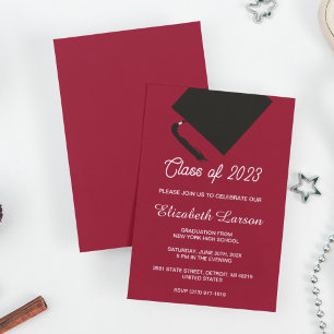Moderne elegante Senior Pink Gold Graduation Party Einladung