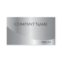 Moderne elegante Silver Corporate Business Card