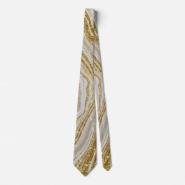 Moderne, elegante Silver Gold Wedding/Business Krawatte