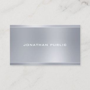 Moderne, elegante Silver Template Beruflich Visitenkarte