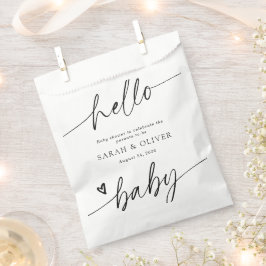 Moderne elegante Skript-Baby-Party Geschenktütchen